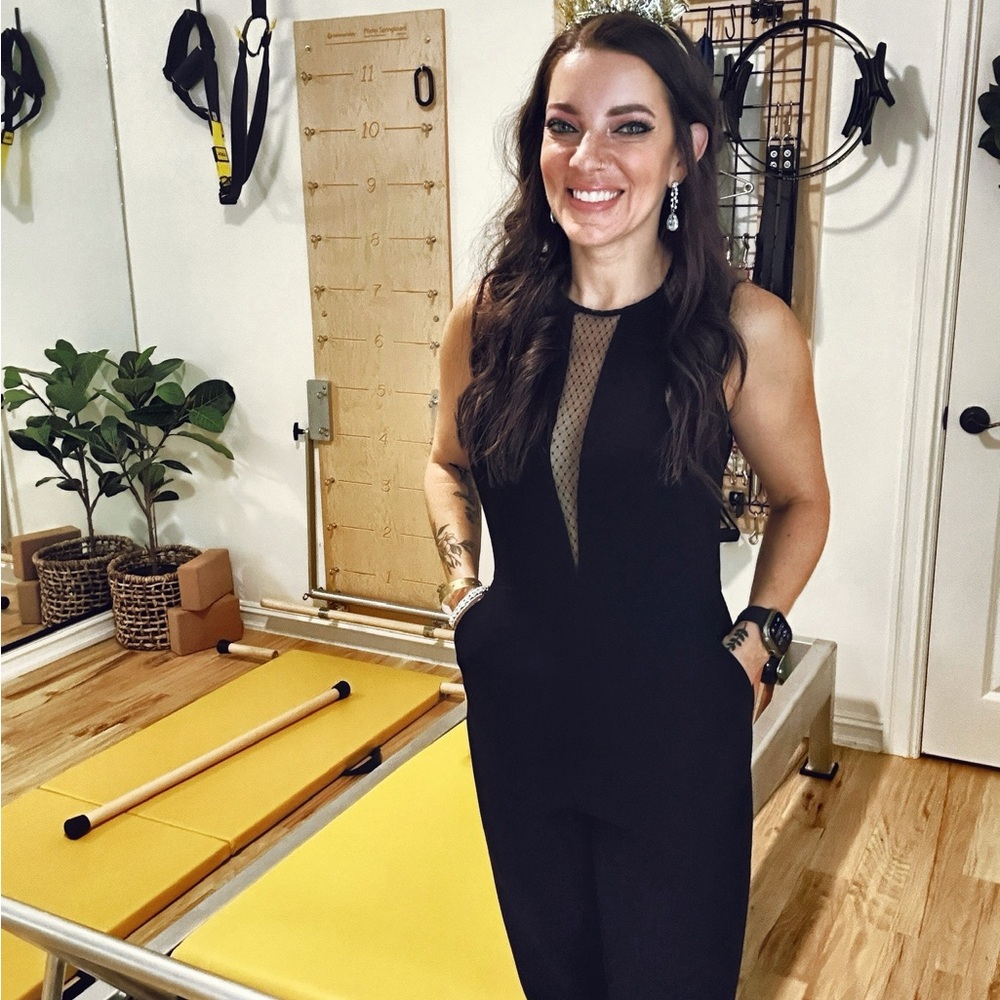 BCBGeneration Lace Black Jumpsuit